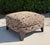 Vintage Square Damask Ottoman With Hand-Painted Faceted Feet & Nailhead Trim For Sale - Image 4 of 11