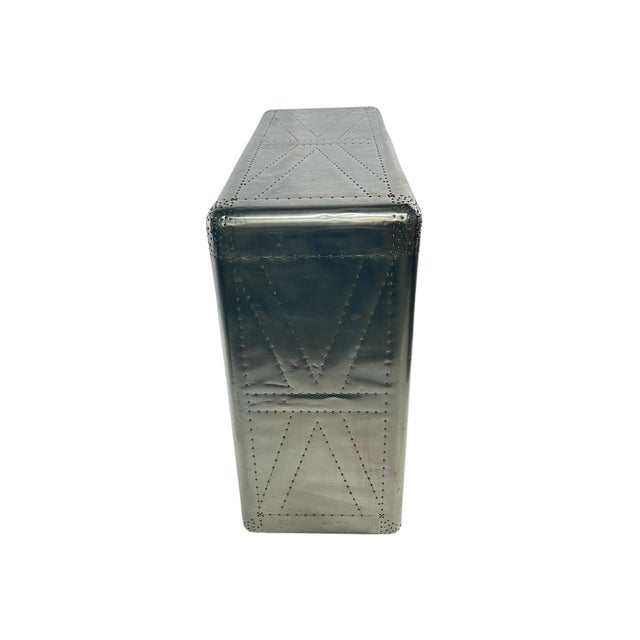 Mid 20th Century Aviator Steel Three (3) Drawers Chest For Sale - Image 4 of 8