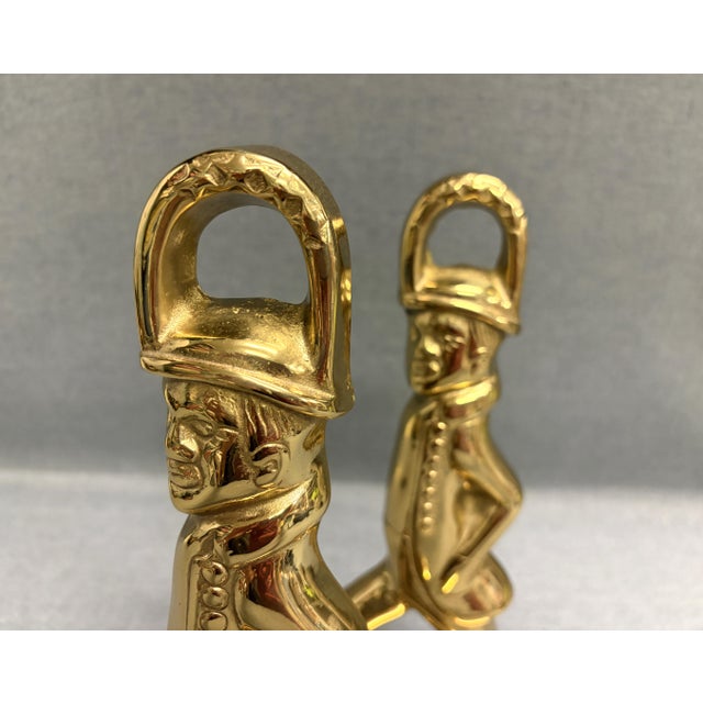 Metal Large Virginia Metalcrafters Soldier Bookends For Sale - Image 7 of 11