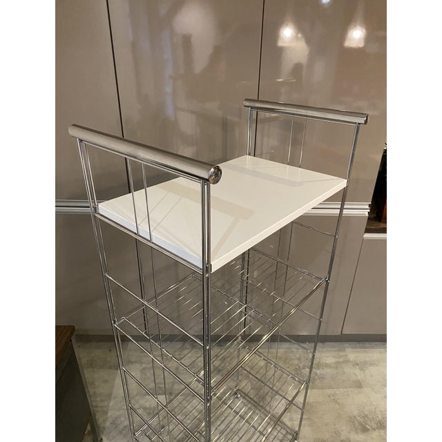 Silver Vintage Chrome Modular Wall-Mounted Desk Unit, 1970s For Sale - Image 8 of 18