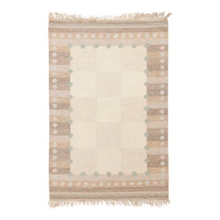 Vintage Swedish Rollakan Rug, 04'07 X 06'08 For Sale