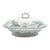 English Antique Blue & White Tureen / Covered Dish With Crackle Glaze and Lovely Ribbon & Acorn Motifs for Cottage Core & Collectors - See Pics! For Sale