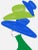 "Chapeaus Green Et Blue" Contemporary Original Fashion Portrait Print by Annie Naranian For Sale