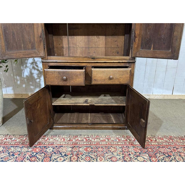 Brown Antique Chestnut Four-Door Cabinet, 1800s For Sale - Image 8 of 15