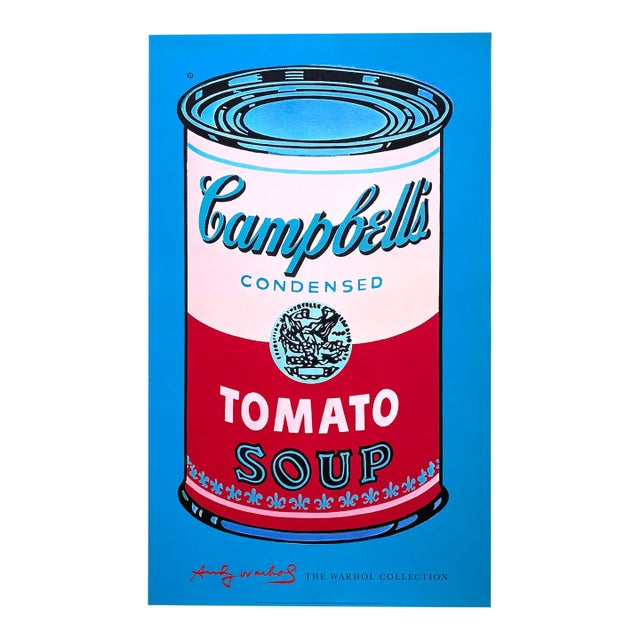 Andy Warhol Foundation Lithograph Print Large Pop Art Poster " Campbell's Soup Can ( Pink & Red ) " 1965 For Sale
