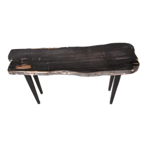 One Slab Living Edge Petrified Wood Console Table 50