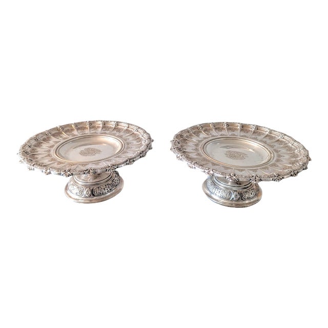 Antique 1876 R & S Gallard Compote Tazzas- a Pair For Sale