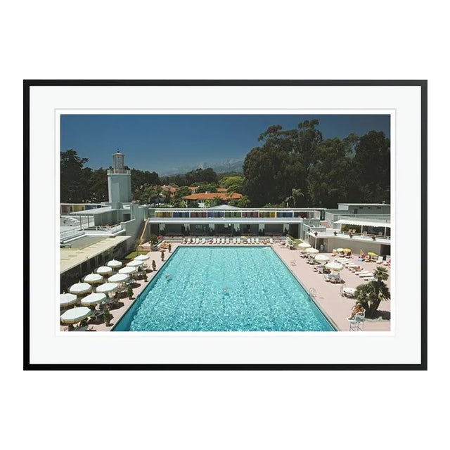 Monte Carlo Pool 1975 by Slim Aarons Black Framed C-Print For Sale
