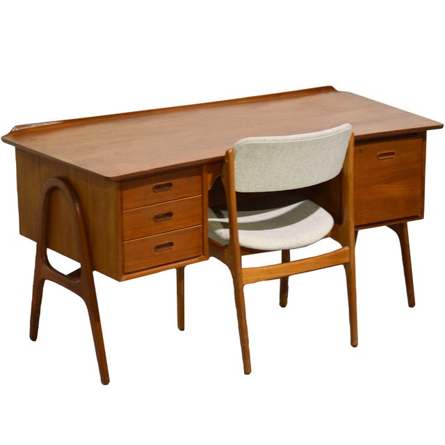 1970s Mid Century Danish Teak Desk and Chair by Svend Aage Madsen For Sale - Image 16 of 16