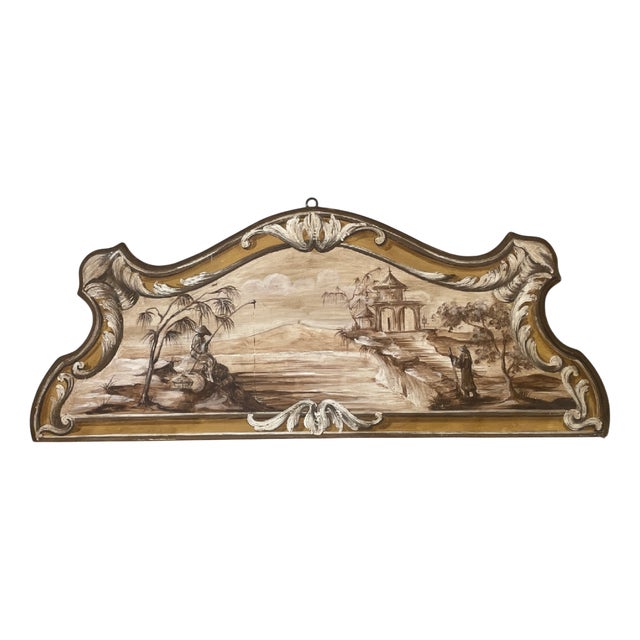 Neo-Classical Italian Painted Headboard, 1800s. For Sale