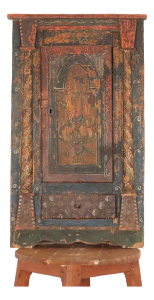 Austrian Original Painted Hanging Cupboard