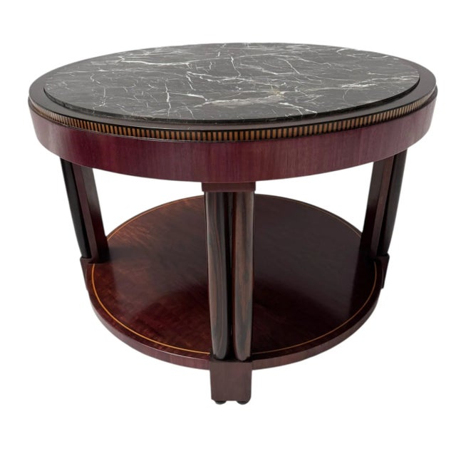 French Art Deco Coffee Table with Marble Top, 1930s For Sale - Image 11 of 11