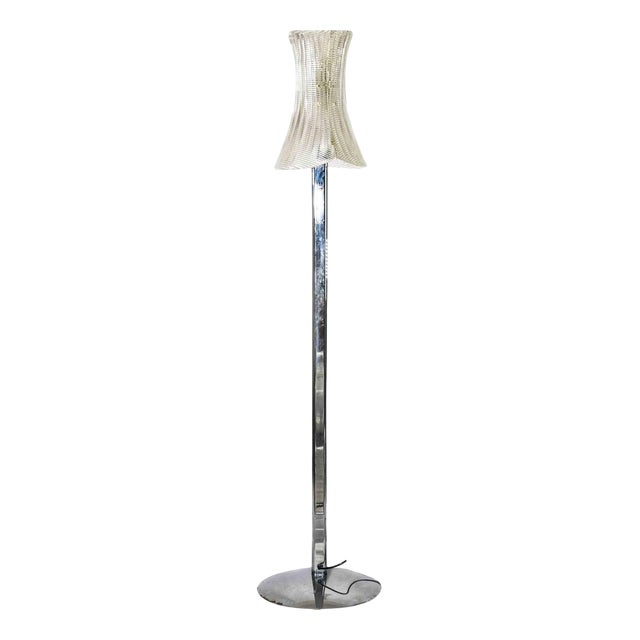 Floor Lamp in Metal and Glass, Italy, 1970s For Sale