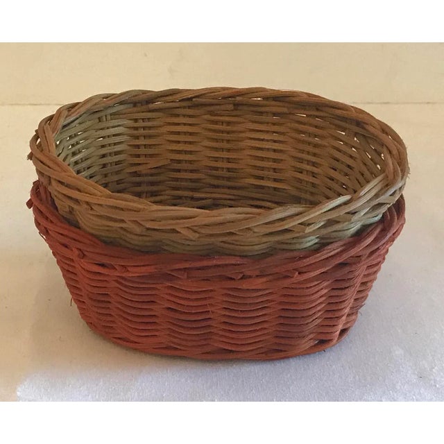 Vintage Small Colored Baskets - Set of 2 For Sale In Dallas - Image 6 of 7