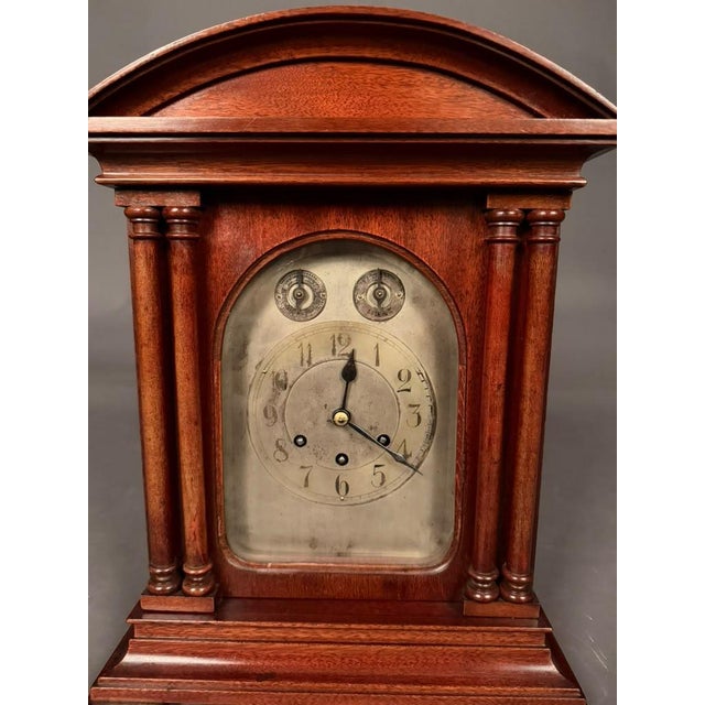 Gustav Becker German Mahogany Bracket Clock With Time, Strike & Chime, Circa 1920 For Sale - Image 4 of 16
