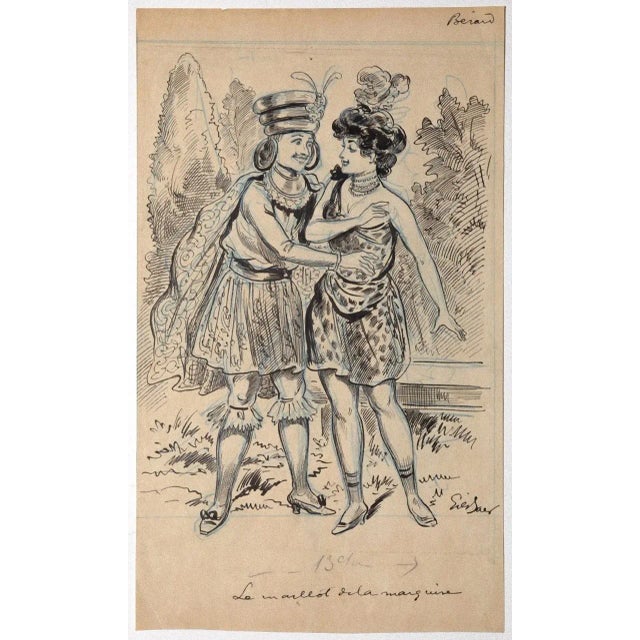 Le Maillot de la Marquise is an original Modern Artwork realized in the first half of the XX Century in France. Original...