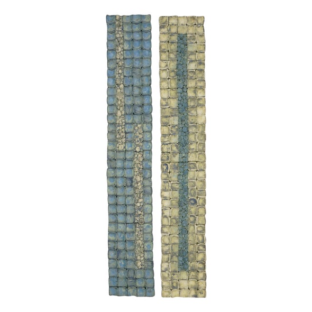 2005 Yelyn Vivoni "Camino Iluminado Ii" Modern Ceramic Tile Hanging Wall Art 43" For Sale