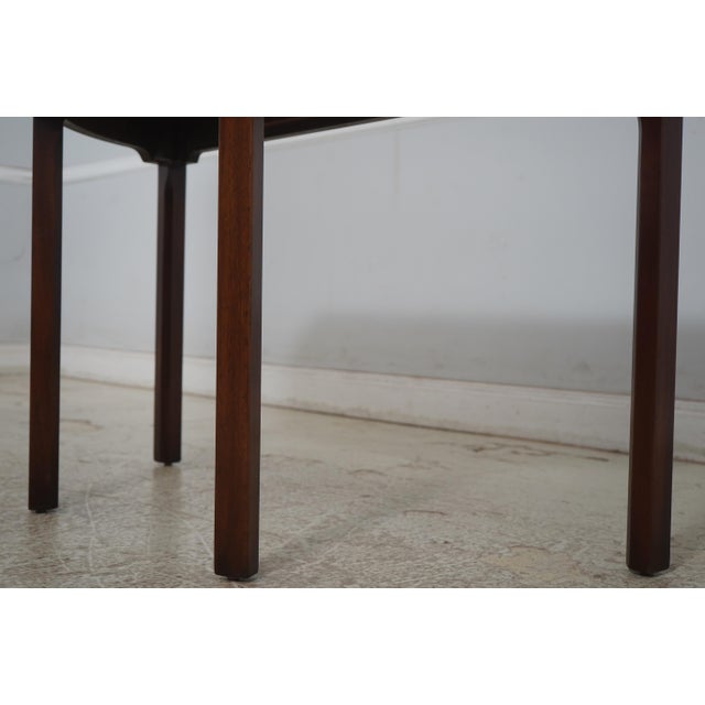 1970s Kittinger Colonial Williamsburg Mahogany Demilune Console Table For Sale - Image 5 of 12