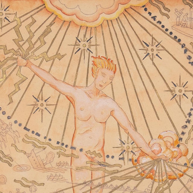 'Study for a Mural' by Daniel Putnam Brinley, 1932, Maquette, Allegory, Chicago, Alfred Stieglitz, Armory Show, National Academy of Design For Sale - Image 4 of 11