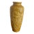 Vintage Mustard Yellow Embossed Floral Ceramic Vase – Mid-Century Relief Design For Sale