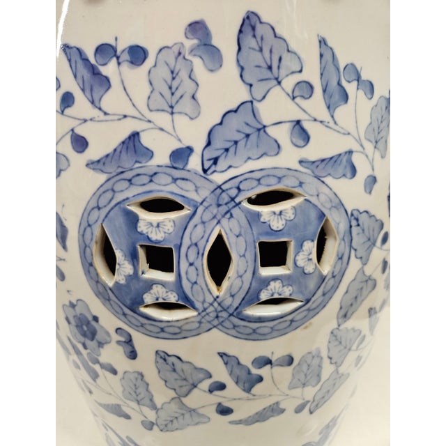 Chinese Blue and White Dragon Phoenix Garden Stool For Sale - Image 11 of 14