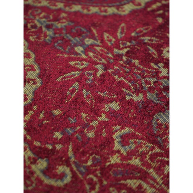 Set of 8 John Widdicomb Mahogany Inlaid Lyre Back Dining Chairs W. New Upholstery For Sale - Image 11 of 18