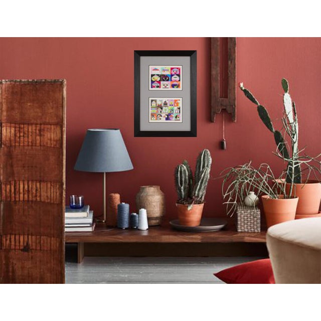 Geometric Multicolor Surrealist Drawings on Tracing Paper, France, Circa 1960 For Sale - Image 10 of 11