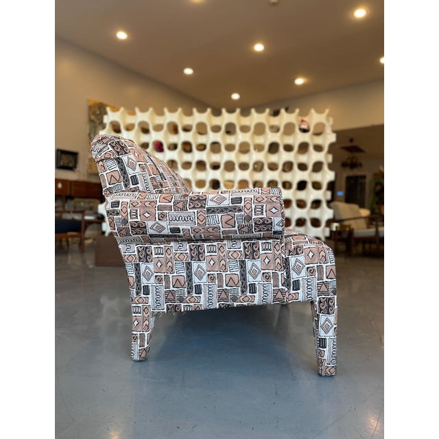 Textile 1980s Postmodern Geometric 3 Seater Sofa For Sale - Image 7 of 14