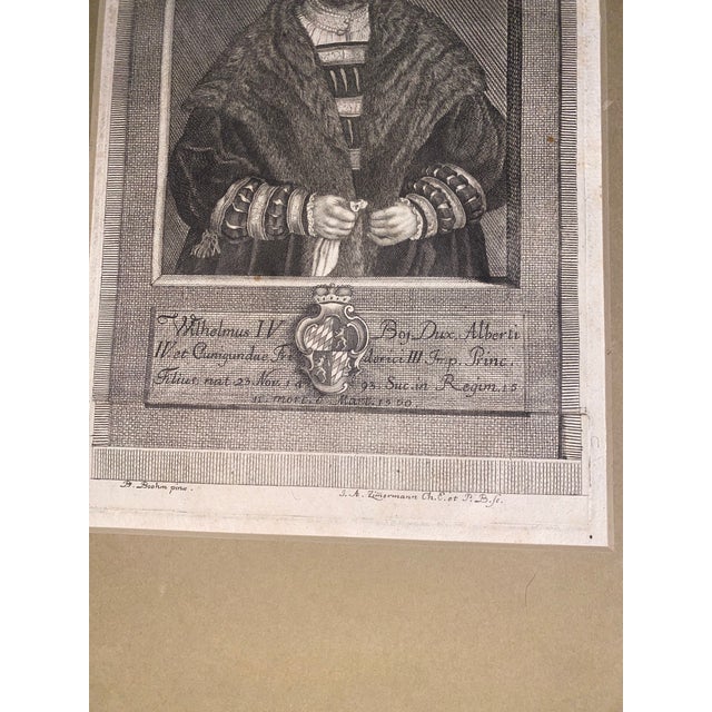 16th Century Engraving Reproduction of Wilhelm IV, Duke of Bavaria, by J. A. Zimmermann For Sale - Image 9 of 9