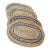 Vintage Farmhouse Country Cottage Boho Braided Oval Placemats - Set of 4 For Sale
