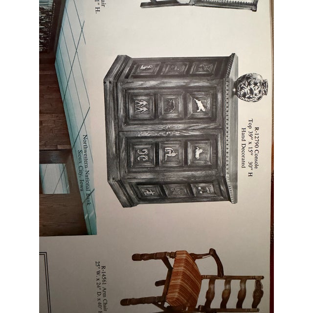 Vintage Romweber Viking Oak Zodiac Console Cabinet For Sale - Image 10 of 10