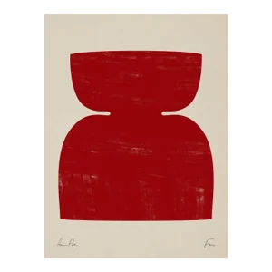 Contemporary Abstract Red Giclee Print