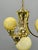 Art Deco Brass and Opaline Glass Chandelier, 1930s For Sale - Image 13 of 14