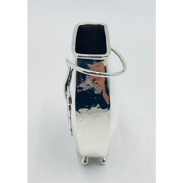 Vintage Silver & Malachite Vase by Emilia Castillo, Mexican Modernism For Sale In Los Angeles - Image 6 of 17