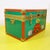 Metal Chest with Circus Decoration and Orange Edges For Sale - Image 6 of 8
