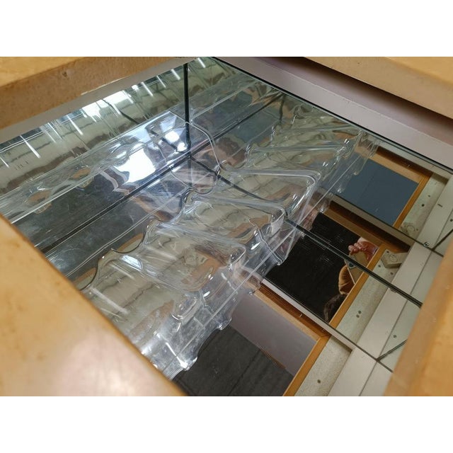 Ash wood coffee table designed by paul michel. This luxurious coffee table is cleverly designed and slides open to reveal...