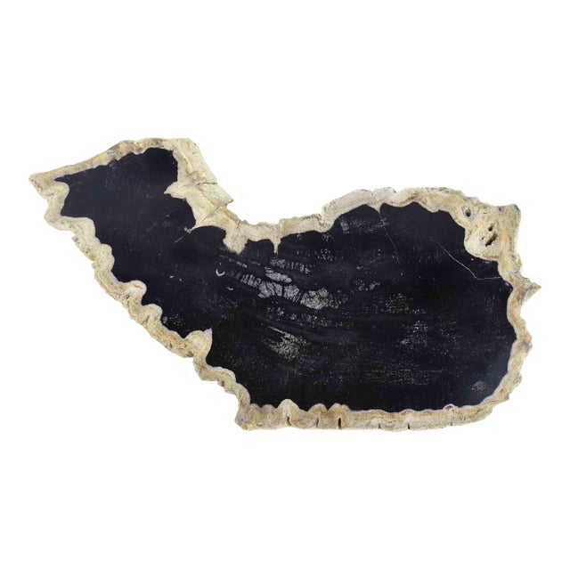 Late 20th Century Solid Stone Slab Serving Cheese Charcuterie Board Platter With Natural Edge For Sale