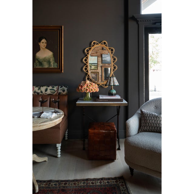 Tan Cooper Classics x Park and Oak Elin Oval Rattan Loop Wall Mirror For Sale - Image 8 of 9