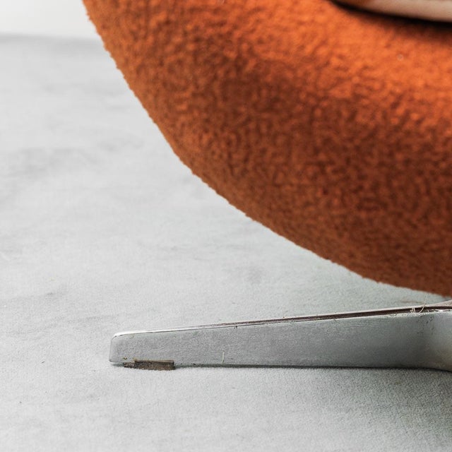 Bouclé Armchair in the style of Jacobsen, 1970s For Sale - Image 11 of 13