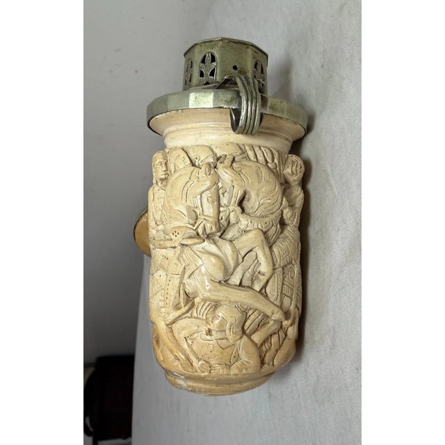 Large Antique 1800's Hand Carved German Meerschaum Silver Knight Smoking Pipe For Sale - Image 4 of 18