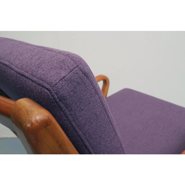 Violet Boomerang Armchair in Cherry, 1950s For Sale - Image 11 of 13