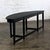 Mid-20th Century Transitional Monumental Mahogany Demilune Console Table Black Painted Finish For Sale - Image 4 of 12