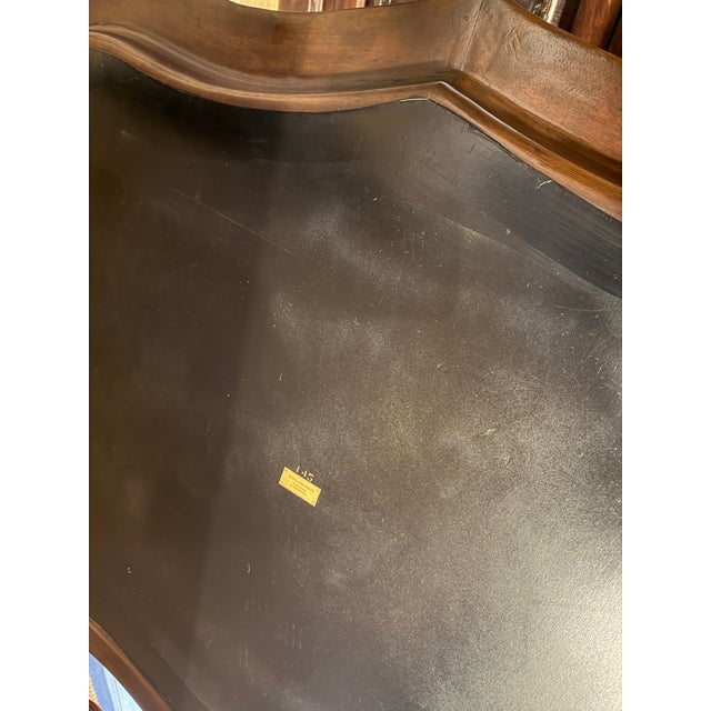 1980s Maitland-Smith Regency Faux Bamboo Base Leather and Wicker Tray Top Coffee Table For Sale - Image 18 of 18