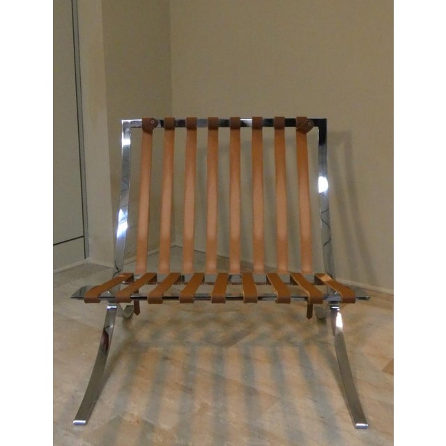 Barcelona Chair in Steel and Leather from Knoll, 1980s For Sale - Image 9 of 18