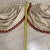 Vintage European Style Curtain Valance Handmade Waterfall Triple Swag Valance For Sale - Image 4 of 6