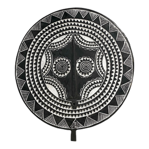Vintage Black and White. Lg African Bobo/Bwa Tribal Dance Mask 29" H
