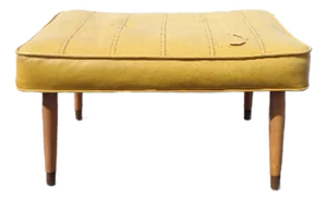 Mid 20th Century Mid Century Modern Wood Stool Ottoman