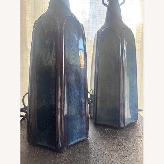 Soholm Pottery 1960s Soholm Pottery Scandinavian Modern Porcelain Lamps - a Pair For Sale - Image 4 of 6