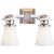 New York Subway Double Light in Polished Nickel with White Glass Designer: Chapman & Myers Height: 9.75" Extension: 8"...