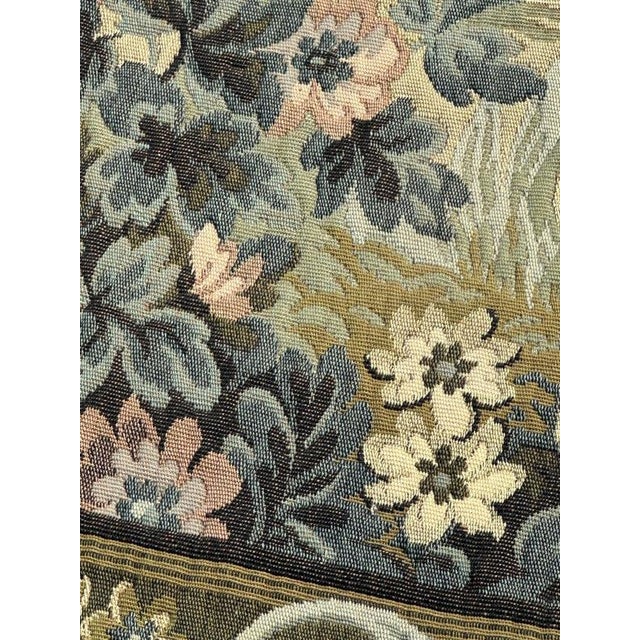Mid-Century French Jacquard Tapestry in the style of Aubusson, 1960s For Sale - Image 16 of 18